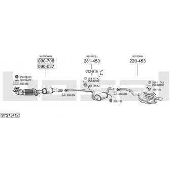 Echappement BOSAL SYS13412