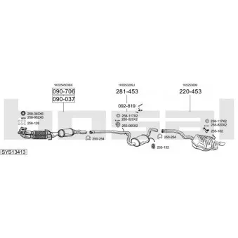 Echappement BOSAL SYS13413