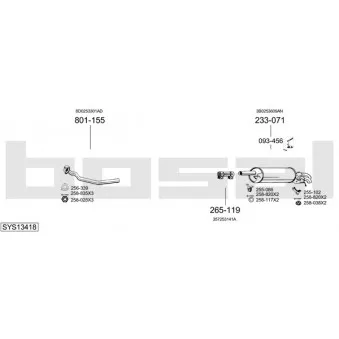 Echappement BOSAL SYS13418