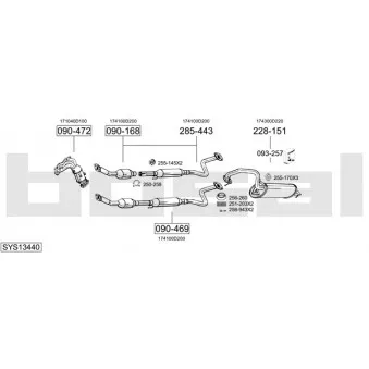 BOSAL SYS13440 - Echappement