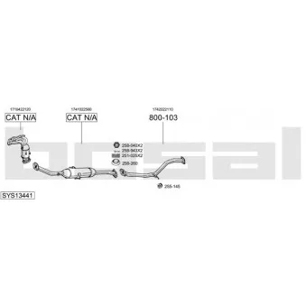 BOSAL SYS13441 - Echappement