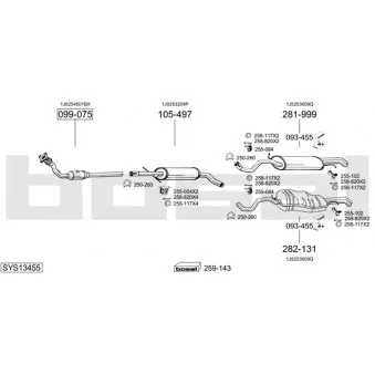 BOSAL SYS13455 - Echappement