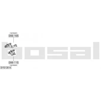 BOSAL SYS13514 - Echappement