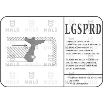 Bague d'étanchéité, boîte de vitesse manuel AKRON-MALÒ [13367PRDA]