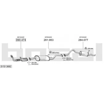 Echappement BOSAL SYS13682