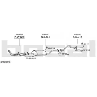 BOSAL SYS13716 - Echappement