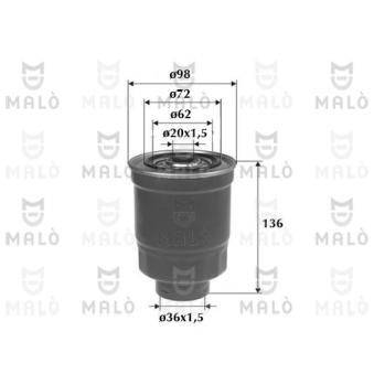Filtre à carburant AKRON-MALÒ [1520066]