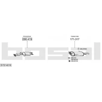 Echappement BOSAL SYS14018