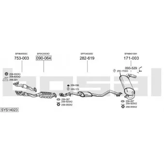 BOSAL SYS14023 - Echappement