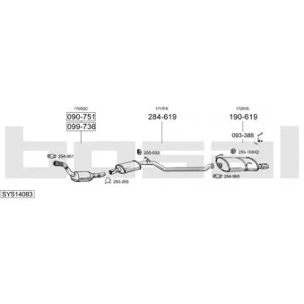 Echappement BOSAL SYS14083