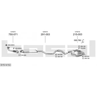 Echappement BOSAL SYS14153