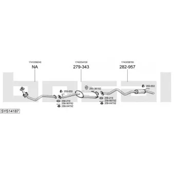 Echappement BOSAL SYS14187