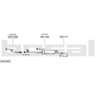 Echappement BOSAL SYS14457