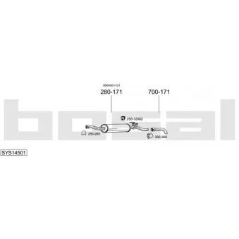 BOSAL SYS14501 - Echappement