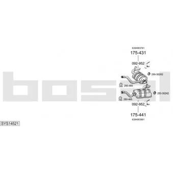 BOSAL SYS14521 - Echappement