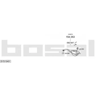 BOSAL SYS15401 - Echappement
