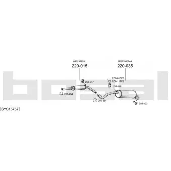 Echappement BOSAL SYS15757