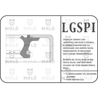 Bague d'étanchéité, moyeu de roue AKRON-MALÒ [925PI]