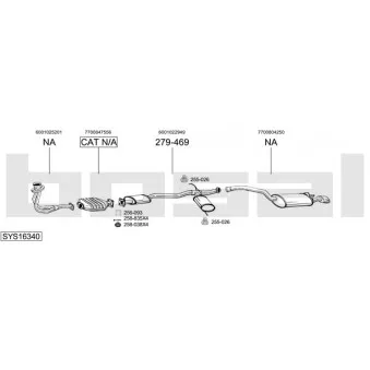 BOSAL SYS16340 - Echappement