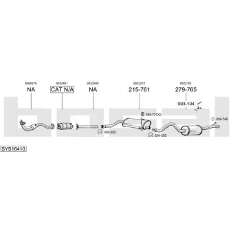 BOSAL SYS16410 - Echappement