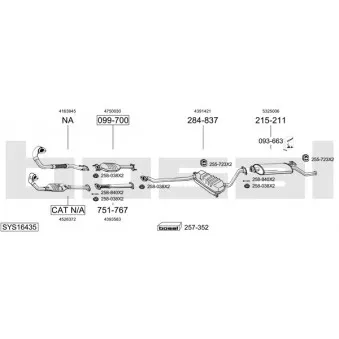 Echappement BOSAL SYS16435