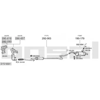 BOSAL SYS16591 - Echappement