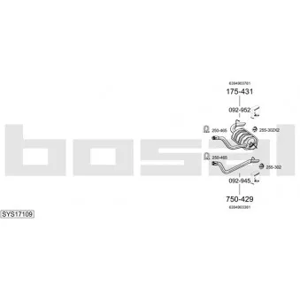 BOSAL SYS17109 - Echappement