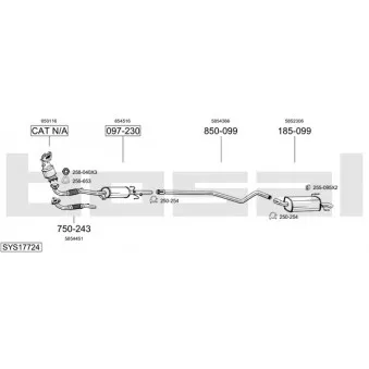 BOSAL SYS17724 - Echappement