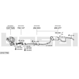 BOSAL SYS17760 - Echappement