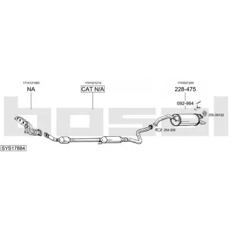 BOSAL SYS17884 - Echappement