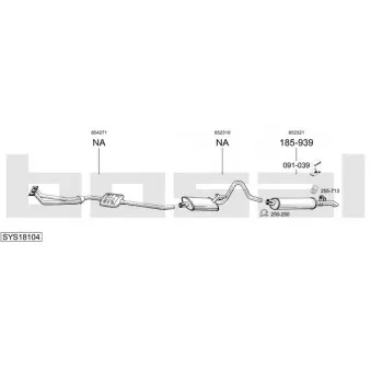 Echappement BOSAL SYS18104