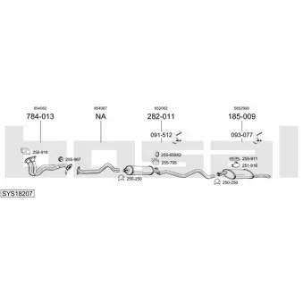 BOSAL SYS18207 - Echappement