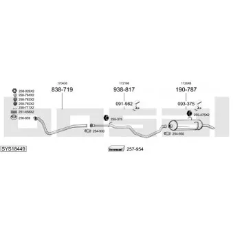 Echappement BOSAL SYS18449