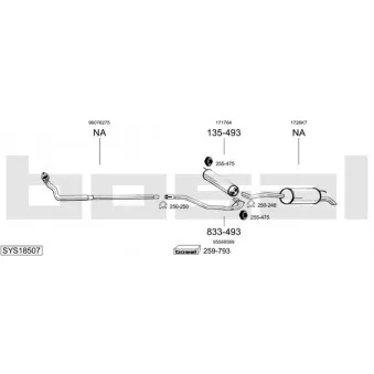 Echappement BOSAL SYS18507