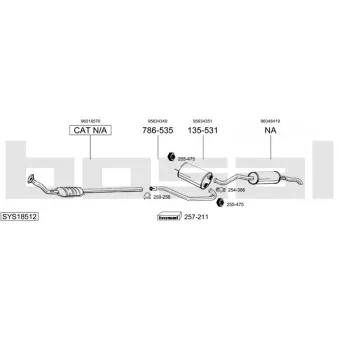 BOSAL SYS18512 - Echappement