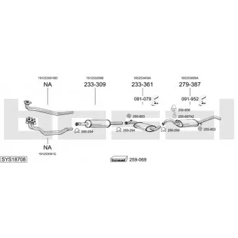 BOSAL SYS18708 - Echappement