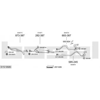 Echappement BOSAL SYS19589