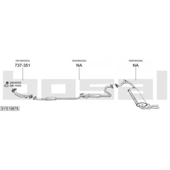 Echappement BOSAL SYS19879