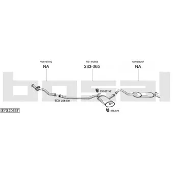 BOSAL SYS20637 - Echappement