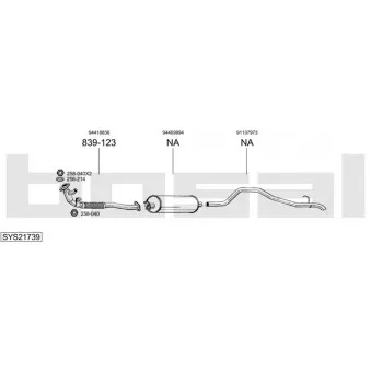 BOSAL SYS21739 - Echappement
