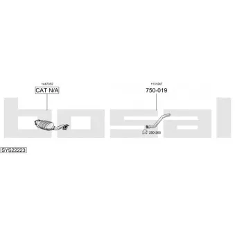 BOSAL SYS22223 - Echappement