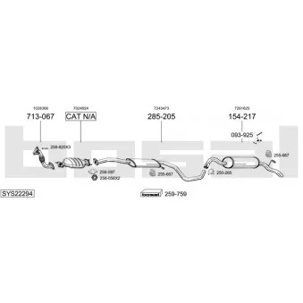 BOSAL SYS22294 - Echappement