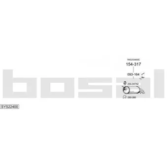 BOSAL SYS22400 - Echappement