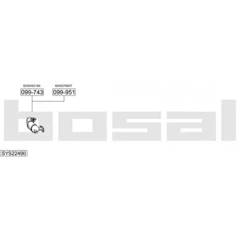 BOSAL SYS22490 - Echappement