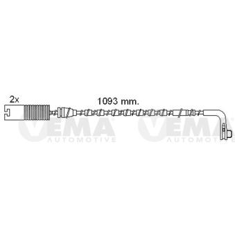 Contact d'avertissement, usure des plaquettes de frein VEMA OEM 34356762253
