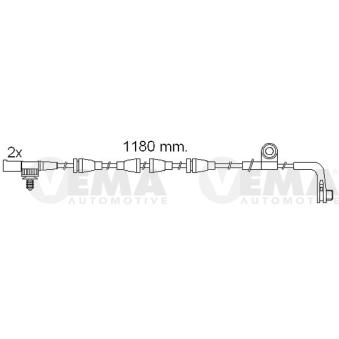 Contact d'avertissement, usure des plaquettes de frein VEMA OEM SOE000023