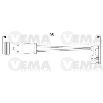 Contact d'avertissement, usure des plaquettes de frein VEMA OEM 1645401017