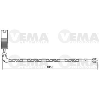 Contact d'avertissement, usure des plaquettes de frein VEMA 117482