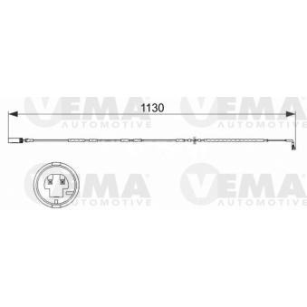 Contact d'avertissement, usure des plaquettes de frein VEMA OEM 34356790341