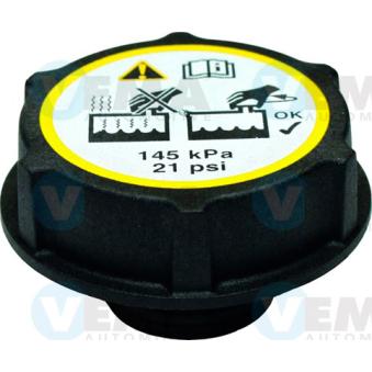 Bouchon, réservoir de liquide de refroidissement VEMA 159606 Bouchon, réservoir de liquide de refroidissement VEMA 159606